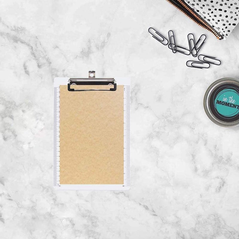JAM PAPER Small Plastic Memo Clipboards with Low Profile Metal Clip - Mini (6 x 9) - Clear - Clip Board Sold Individually - Image 5